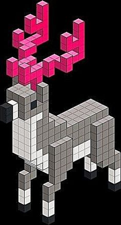 an image of a pixellated pony with pink squares