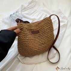 Bird in Bag - New fashion popular straw shoulder bag women's bags casual woven tote bag Straw Crossbody Bag, Bags Casual, Messenger Purse, Purses For Women, Woven Tote Bag, Women Beach, Crossbody Bag Women, Holiday Shopping, Casual Tote