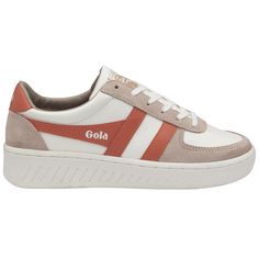 Buy Gola womens Grandslam Pure sneakers in white/blossom/coral at gola White Blossom, Suede Top, Bags For Men, Adidas Gazelle Sneaker, Adidas Superstar Sneaker, Adidas Sneakers, Blossom, Coral, For Men