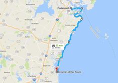 a map showing the route to port clinton, nc and other locations in north carolina