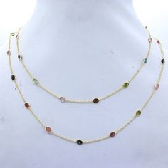 Yellow Gold Plated Necklace, Multi Tourmaline Gemstone Necklace, 925 Sterling Silver Necklace, Two Leyer Necklace, Labor Day Gift GEMSTONE DETAILS : ✦ Gemstone : Multi Tourmaline,  ✦ Gemstone Shape : Oval  ✦ Gemstone Color : Multi            ✦ Number of Gemstones : 1 ✦ Gemstone Grade : Excellent METAL DETAILS : ✦ Metal : 925 Sterling Silver ✦ Metal Color : Silver/Yellow/Rose Plated ✦ Necklace Length : 36 Inch  ✦ Gross Weight : 7.6 Gram  ✦ Setting : Bezel Setting ✦ Necklace Box : Yes CUSTOMISATIO Round Tourmaline Birthstone Necklace, Tourmaline Birthstone Necklace, Round Tourmaline Necklace With Natural Stones, Round Tourmaline Gemstone Necklaces, Bezel Set Necklace, Necklace Box, Tourmaline Gemstone, Gold Plated Necklace, Labor Day