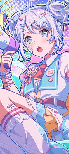 Eve Wakamiya Wallpaper Vocaloid Wallpaper Iphone, Bang Dream Wallpaper, Bandori Wallpaper, Gyaru Wallpaper, Eve Wakamiya, Eve Wallpaper, Miku Wallpaper, Anime Pixel Art