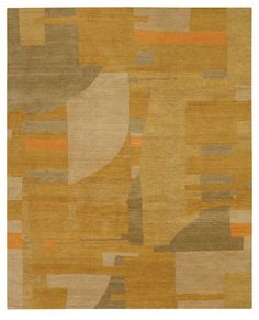 MARLOWE HONEY GOLD Product Tufenkian Artisan Carpets Standard Rug Sizes, Contemporary Carpet, Abstract Geometric Pattern, Orange Area Rug, Mystical Art, Buy Rugs, Geometric Area Rug, Types Of Rugs, Gold Orange