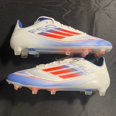 Adidas F50 Elite Laced Fg “Advancement Pack” Sku If8818 U.S. Size 9 - U.K. 8.5 - Eu 42 2/3 100% Authentic ***Tag Say Size 9 1/2 U.S. But I Have Check The Box And Inside Of Shoe It Is A Size 9 U.S.*** Cheap Football Boots, Adidas Indoor Soccer Shoes, Adidas Football Boots, Blue Football Boots, Adidas X Football Boots, Soccer Outfits, Soccer Boots, Football Shoes, Soccer Shoes