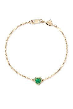 Add a pop of color to your wrists with our signature 14K Yellow Gold Heart-Shaped Cocktail Bracelet featuring colored enamel and lab-created gemstones. Due to the custom nature of this product, please allow 20 business days for production. These are final sale. Please note, this is sold as a single, complete earring. Stone & setting: 6.5mm, 6.5" total length, 14K Yellow Gold, Made in New York City Classic Green Enamel Jewelry, Elegant Enamel Jewelry With Bezel Setting, Green 14k Gold Heart Jewelry, Green Heart-shaped 14k Gold Jewelry, Elegant Enamel Heart Cut Jewelry, Elegant Heart Cut Enamel Jewelry, Fine Jewelry With Double Heart Gemstone, Fine Jewelry, Double Heart Gemstone, Fine Jewelry Double Heart Gemstone