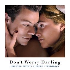 the movie poster for don't worry daring features a man and woman looking at each other