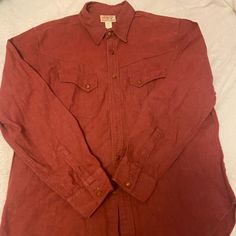 Vintage Rrl Double Rl Ralph Lauren Western Shirt Size Xl Red New Without Tags. See Photos For Quality. Classic Collared Top For Rodeo, Red Western Long Sleeve Tops, Western Style Red Long Sleeve Tops, Red Long Sleeve Western Top, Classic Long Sleeve Tops For Rodeo, Fall Rodeo Tops With Pockets, Red Western Style Tops For Ranch, Classic Red Tops With Pockets, Casual Tops With Pockets For Rodeo