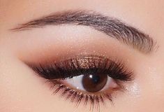 Soft Glam Makeup For Prom, Simple Elegant Prom Makeup, Wedding Makeup Almond Eyes, Sweet Sixteen Makeup Ideas Natural, Soft Wing Makeup, Soft Night Makeup, Make Up For Prom Night Makeup Ideas, Natural Makeup Looks For Brown Eyes, Night Time Makeup Looks