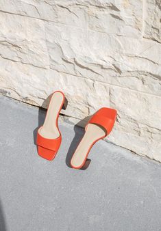 MARI GIUDICELLI CARMEN SANDAL - TANGER | Garmentory Orange Sandals With Heel Strap, Orange Sandals With Heel Strap And Open Heel, Orange Sandals With Heel Strap And Block Heel, Modern Orange High Heel Sandals, Casual Block Heel Summer Slides, Casual Summer Slides With Block Heel, Summer Orange Heels With Heel Strap, Orange Heels With Heel Strap For Summer, Casual Block Heel Slides For Summer