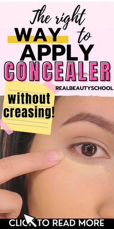 How to stop your concelaer from creasing and undereyes and prevent concealer from creasing with the Ultimate Non-creasing concealer tutorial step by step with pictures for beginnersBest non-creased concealerbest hacks to fix creased under eyesConcealer makeup tips and tricksMakeup tips for beginnersEye makeup tipsHow to apply concealer without creasing Creasing Under Eyes, Correct Order To Apply Makeup, Concealer Hacks, Under Eye Creases, Eye Makeup Concealer, Concealer Tutorial, Best Under Eye Concealer, Brown Smokey Eye Makeup, Apply Concealer