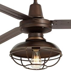 a ceiling fan with a light inside of it