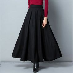 High Waist Elastic A-Line Wool Maxi Skirt



SIZE (CM)
Hip
Waist
Long Length

Mid-Long Length



S

56-68
86

76



M

60-72
86

76



L

64-76
86

76



XL

68-82
86

76



2XL

72-86
86

76



3XL

76-90
86

76 Wool Maxi Skirt, Maxi Skirt Winter, Winter Maxi, Style Transformation, Rock Outfit, Outfits Winter, Wool Skirts, Pleated Midi Skirt, Skirts With Pockets