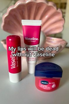 Pretty Products, Vaseline Lip Therapy, Unorganized Idea, Vaseline Lip, Life Hacks For School, Makeup Brands, Pink Lips, Vaseline, Lip Care