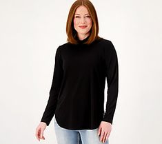 Keep it classy (and comfy!) in this stylish mock neck tunic that pairs well with almost everything in your closet! From Susan Graver. Susan Graver, Keep It Classy, Mock Neck, Pet, Knitting, Women's Top, Closet