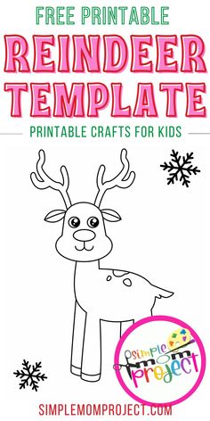 Are you looking for some new and fun printable crafts for your toddlers and preschoolers? This cute reindeer template is one of most popular winter crafts - this reindeer craft makes a gorgeous wall decoration or even a fun homeschool craft time activity. Best of all this beautiful reindeer template is a free printable craft so come on over and grab this fun winter craft printable today. Reindeer Template Free Printable, Free Printable Reindeer, Reindeer Template, Reindeer Printable, Winter Diy Crafts, Time Activity, Reindeer Craft