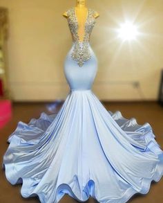 Diamond Prom Dresses, Mermaid Prom Gown, Blue Prom Gown, Senior Prom Dresses, Classy Prom Dresses, Stunning Prom Dresses, Dress Idea