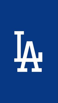 the los angeles dodgers logo on a blue background