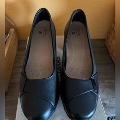 Clark’s Heels, New With Tags. Leather/Black Clark’s Outfit Women, Clark’s Shoes Outfit, Clarks Shoes Women, Clark’s Wallabies, Black Clarks, Clark’s Wallabee, Womens Clarks, Shoes Women Heels, Shoes Heels