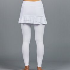 Designer Activewear.Designed and made in Miami.DESCRIPTIONUV Leggings - light solid white legging (SPF 40+ inherent in this finely knit fabric). Intended to be worn underneath any sort of choice.DETAILS & FITAthletic fit, tapered to the body.FABRIC & CARE88% Nylon / 12% SpandexSPF 40+ inherent in fabricMachine wash cold, do not bleach, tumble dry low, cool iron, do not dry clean. White Sporty Yoga Pants With 4-way Stretch, White 4-way Stretch Leggings For Pilates, White Sports Leggings With 4-way Stretch, White 4-way Stretch Sports Leggings, White 4-way Stretch Sporty Leggings, White Sporty 4-way Stretch Leggings, White Sporty Leggings With 4-way Stretch, White 4-way Stretch Yoga Pants For Workout, White Casual Yoga Pants With 4-way Stretch