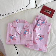 Color: 5, Size: Xl(165-170)cm Melody Pajamas, Kuromi And Hello Kitty, Short Pajamas, Pajamas For Women, Kawaii Cartoon, Sanrio Kuromi, Cartoon Characters