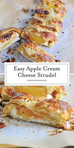 an easy apple cream cheese strudel recipe