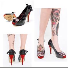 Reposhing This Item I Purchased From @Lyftaboutique. Loved It, But Ready To Rotate For Something New. Questions? Leave A Comment Below! Skull Heels, Girlfriend Clothes, Iron Fist Shoes, Iron Fist, Modern Outfits, Platform Heels, Shoes Women Heels, Black Red, Dancer