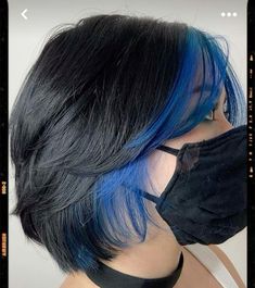 Short Hair Blue, Short Dyed Hair, Asian Short Hair, Hair Inspiration Short