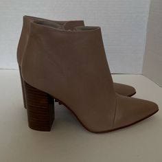 Nwt Zara Tan Leather Boots. Has Small Water Mark On Left Boot As Seen In 4th Picture. 3.5 Inch Heels. Size 6. 09/10 Condition Zara Heeled Boots For Office, Medium Width, Zara Medium Width Ankle Boots, Zara Fitted Ankle Heeled Boots, Zara Ankle-high Heels Medium Width, Zara Heeled Boots With Reinforced Heel, Medium Width, Tan Leather Boots, Zara Boots, Water Mark, 5 Inch Heels