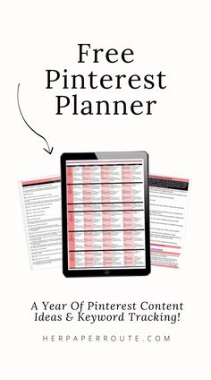 the free pinterest planner with text overlay