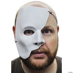 Our sturdy plastic masquerade mask covers the right half of the face and nose leaving the mouth exposed. The perfect phantom or horror costume addition, it creates a spooky disturbing look! A thin elastic strap provides a comfortable fit. Add dark clothes and a long cape for a dramatic look. One size fits most adults. Masquerade Ideas, Opera Mask, Horror Costume, Scary Mask, Fancy Costumes, Masquerade Costumes, Half Mask, Venetian Masks, Half Face Mask