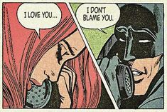 a comic strip with an image of a batman talking to a woman on the phone