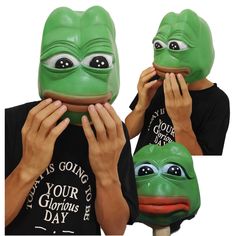 PRICES MAY VARY. Pepe The Frog Mask【MATERIAL】mask made from 100% natural latex, environmental and non-toxic. 【PRODUCT SIZE】Free Size (Head circumference 54-64 cm/21.25-25.19 in), fit for most people, weight: 0.27KG. 【CREATIVITY】Denji mask can see through the eyes hole and breathe through the nostrils. We have improved the visibility. If you want a better visibility and breathbility, it's not hard to do and it doesn't ruin the look of the mask if you use scissor to enlarge the eye holes and mouth Frog Mouth Helmet, Frog Mask Printable, Alligator Mask, Novelty Mask For Cosplay, Novelty Black Halloween Masks, Frog Mask, Fish Mask, Michael Myers Mask, Funny Cosplay