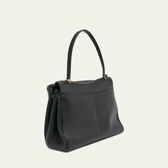 Balenciaga "Rodeo" top handle bag in smooth leather  Top handle with clochette tag  Fold-over flap top with turn-lock closure; side snap closures  Exterior, two slip pockets  Divided interior  Approx. 11.8"H x 15.8"W x 5.1"D Wipe clean Made in Italy Elegant Double Flap Bag For Everyday Use, Timeless Evening Bag With Double Flap, Timeless Double Flap Evening Bags, Timeless Satchel With Turn-lock Closure And Double Handle, Timeless Shoulder Bag With Detachable Strap And Double Handle, Elegant Top Handle Bag With Turn-lock Closure, Timeless Top Handle Shoulder Bag With Detachable Strap, Elegant Double Flap Bag With Top Carry Handle, Timeless Double Flap Shoulder Bag