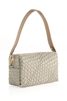 Give your handbag collection a sleek update with Blythe Boxy Cross Body. Its compact, rectagular body is made from woven vegan leather and adds the perfect pop to any outfit. Add some versatility to your style by using the interchangeable single handle an Beige Rectangular Baguette Bag With Braided Handles, Daily Use Rectangular Baguette Bag With Braided Handles, Trendy Everyday Box Bag With Braided Handles, Trendy Box Bag With Braided Handles For Everyday, Modern Rectangular Shoulder Bag With Intrecciato Weave, Trendy Leather Baguette Bag In Rectangular Shape, Chic Rectangular Woven Leather Shoulder Bag, Trendy Top Handle Box Bag With Braided Handles, Trendy Rectangular Baguette Bag For On-the-go