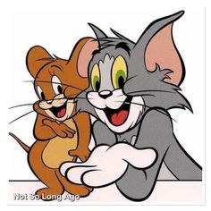 two cartoon mouses hugging each other with their mouths open