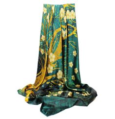 PRICES MAY VARY. Size :43''x43'' One sided print scarf With Gift Packed ConditioDimension:43''x43'',Super soft and comfortable fabric, elegant fashion Autumn leaves print print styles ,perfect as a gift on birthday or holiday.n:mulberry silk,Super soft and cozy floral print satin long silk scarf, silky scarf,especially perfect for a chilly outdoor night. Feature:Can be used as a neckerchief in daily life, a hair wrapping at night and bag accessory outside in many different ways. Feature luxury d Mulberry Scarf, Luxury Design Print, Hair Wrapping, Wrap Hijab, Silk Scarfs, Long Silk Scarf, Pure Silk Scarf, Leaves Print, Fashion Autumn