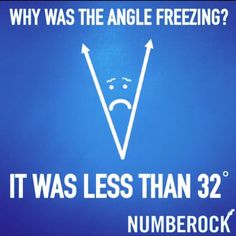 a blue sign that says, why was the angle freezing? it was less than 32 degrees