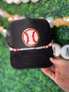 Ballpark hair? Don't care!  Every baseball or softball mom needs one of our custom trucker hats to support their favorite player! I also have softballs, footballs, soccer balls, volleyballs, hockey sticks, and basketballs!   All our hats are totally customizable, so message us to request custom colors or patches. We can build a custom listing just for you! Baseball Season Snapback Fitted Hat, Trucker Cap For Baseball Season, One Size Trucker Hat For Baseball Season, Game Day Fitted Hat For Baseball Season, Adjustable Baseball Trucker Hat, Adjustable Trucker Hat For Baseball Season, Adjustable Flat Bill Trucker Hat For Sports Events, Customizable Black Hats For Baseball Season, Sports Fan Fitted Hat For Baseball Season