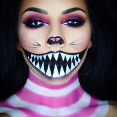 Cheshire Cat Makeup, Cheshire Cat Halloween, Cat Halloween Makeup, Cat Makeup Halloween, Evil Cat, Halloween Makeup Pretty