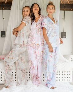 Explore our shop for other loungewear options : https://www.etsy.com/shop/SelineLounge Scroll down for links to order more than 1 PJ! A light and perfectly soft PJ with a delicate floral design is sure to keep you cozy and chic all night! 🌸 F E A T U R E S * Two piece set, short sleeve + pants * Pretty as bridesmaid pajamas or bridal party pajamas * Mix and match top and bottom sizing to accommodate individual curves. * Pants come with elasticated waist and drawstrings * Flattering neckline and Feminine Sets For Home, Matching Set Sleepwear For Pajama Party, Feminine Relaxed Fit Loungewear Sets, Floral Print Sleepwear For Pajama Party, Matching Sleepwear Set With Long Pants, Matching Sleep Set With Long Pants, Feminine Short Sleeve Loungewear Sets, Feminine Floral Print Sleepwear For Pajama Party, Feminine Short Sleeve Sleep Sets