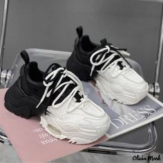 Olivia Mark - Elevated Platform Multicolor Athletic Shoes with Thick Soles Designer Sneakers Women, Shoe Basket, Women Platform Shoes, Dad Shoes, Casual Sneakers Women, Platform Heels Chunky, Sneakers Women, Comfortable Sneakers, Comfy Shoes