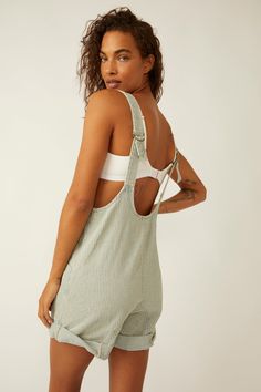 Our top-rated High Roller Jumpsuit — now in a timeless shortall! Featured in the same slouchy silhouette you know and love, this style from our We The Free collection will be an instant go-to. Fit: Slouchy, relaxed fitFeatures: Denim fabrication, rigid feel, low scoop neckline, seam detail throughout, oversized patch pockets, drop-crotch harem-style legs, low back with adjustable shoulder straps, classic railroad printWhy We ❤ It: Layered with your favorite chunky sweater or effortless with a si Free People Overalls, Dope Fits, High Roller, Vintage Mom, Simple Tees, Pillow Talk, Chunky Sweater, Summer Fits, Swimwear Accessories