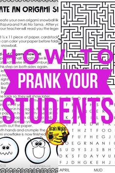 a poster with the words how to prak your students in front of it and an image of two faces