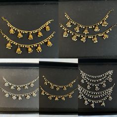 Gorgeous gold plated earchain with Jhumkas Convert any earring into a dressy one! Bollywood Style gold jhumkas and pearls saharas Gold Jhumkas, Alphabet Wall Art, Ear Chain, Polki Earrings, Alphabet Wall, Bollywood Style, Bollywood Fashion, Dollar Stores, Antique Gold