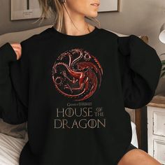 House Of The Dragon Sweatshirt, Game Of Thrones Prequel Sweatshirt House Of Dragons T Shirt, Cars Costume, Game Of Thrones Sweatshirt, Game Thrones, Game Of Thrones Prequel, Game Of Thrones Shirts, Random Character, Dragon Movies, Dragon Shirt