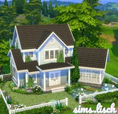 Simple Sims House, Sims Four Houses, Sins 4 House Ideas, Small House The Sims 4, Realistic Sims 4 House, Simsy4 House, Sims 4 Houses Layout 30x20, Floorplans Sims 4, Sims Farmhouse