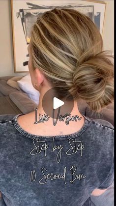 Quick Bun Hairstyles, Home Hairstyles, Quick Bun, Super Cute Hairstyles, Easy Care Hairstyles, Mom Hair, Easy Hairdos, Messy Buns, Mom Hairstyles