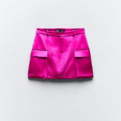 Brand New With Tags Chic Party Skort With Pockets, Zara Mini Skort With Pockets, Zara Mini Skirt With Pockets For Spring, Zara Skort With Pockets, Elegant Pink Mini Skirt By Zara, Elegant Pink Zara Mini Skirt, Chic Zara Mini Skirt With Pockets, Chic Zara Skort With Pockets, Chic Zara Skirt With Pockets