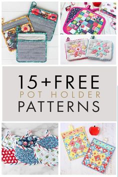 the 15 free pot holder patterns are perfect for beginners to sew and use