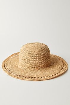 A cool take on a forever classic, this effortlessly essential hat is featured in a staple straw fabrication and floppy, wide-brim style with open crochet detailing at trim for an added dimensional touch. | Isla Floppy Hat by San Diego Hat Co. at Free People in Tan Holiday Abroad, San Diego Hat, Beach Hat, Beach Accessories, Crochet Details, Sun Hat, Wide Brimmed, Sun Hats, Boho Outfits